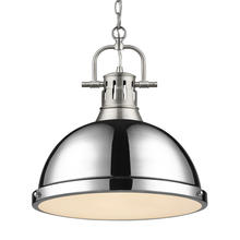  3602-L PW-CH - Duncan Large Pendant with Chain